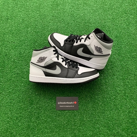 -Edm- 🐼*NEW* Air Jordan 1 Mid “White Shadow” (Sz 10) - Picture 2 of 10